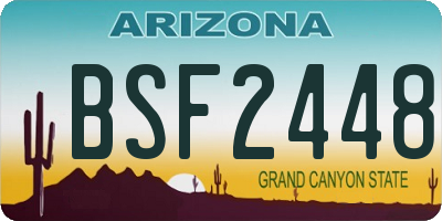 AZ license plate BSF2448