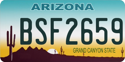 AZ license plate BSF2659