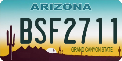 AZ license plate BSF2711