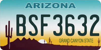 AZ license plate BSF3632