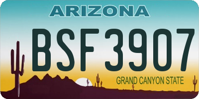 AZ license plate BSF3907