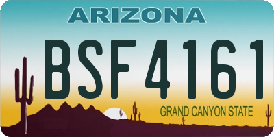 AZ license plate BSF4161