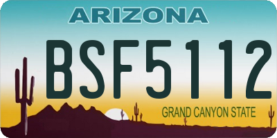 AZ license plate BSF5112