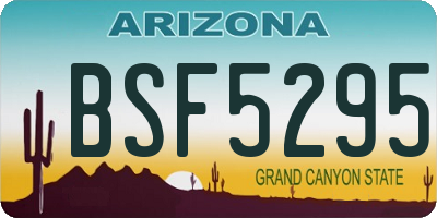 AZ license plate BSF5295