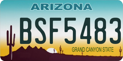 AZ license plate BSF5483