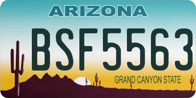 AZ license plate BSF5563