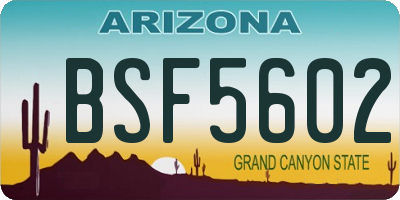 AZ license plate BSF5602