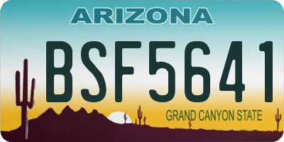 AZ license plate BSF5641
