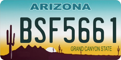 AZ license plate BSF5661