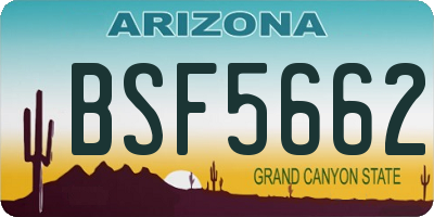 AZ license plate BSF5662