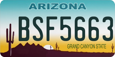 AZ license plate BSF5663