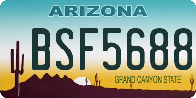 AZ license plate BSF5688