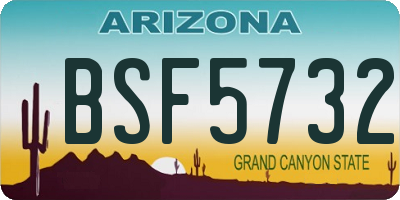 AZ license plate BSF5732