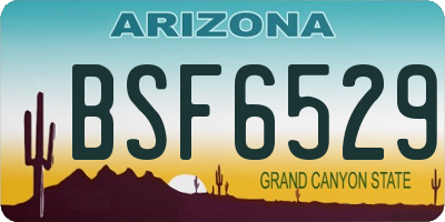 AZ license plate BSF6529