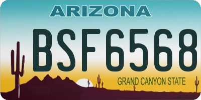AZ license plate BSF6568