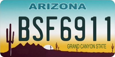AZ license plate BSF6911