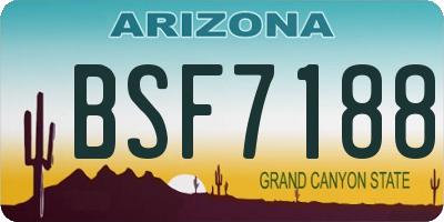 AZ license plate BSF7188