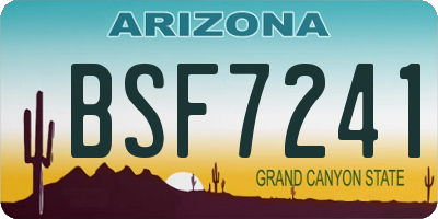 AZ license plate BSF7241