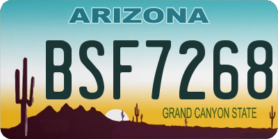 AZ license plate BSF7268