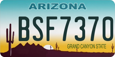 AZ license plate BSF7370