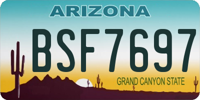 AZ license plate BSF7697