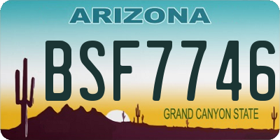 AZ license plate BSF7746