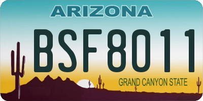 AZ license plate BSF8011