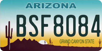 AZ license plate BSF8084