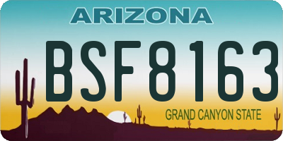 AZ license plate BSF8163