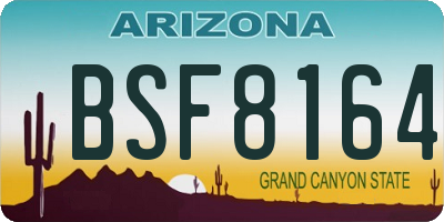AZ license plate BSF8164
