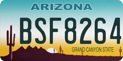 AZ license plate BSF8264