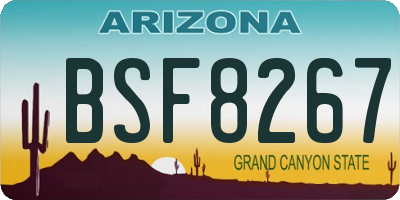 AZ license plate BSF8267