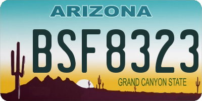 AZ license plate BSF8323