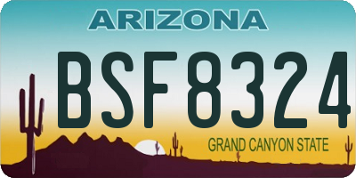 AZ license plate BSF8324