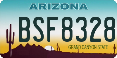 AZ license plate BSF8328