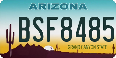 AZ license plate BSF8485