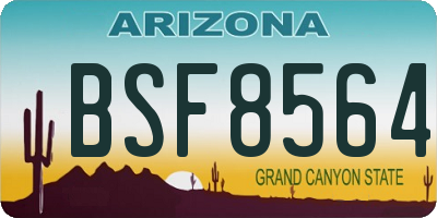 AZ license plate BSF8564