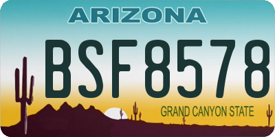 AZ license plate BSF8578