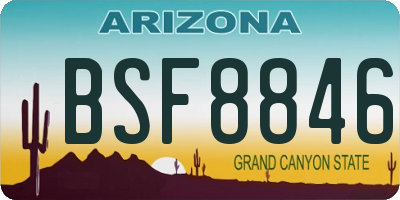 AZ license plate BSF8846