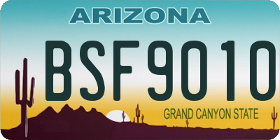 AZ license plate BSF9010