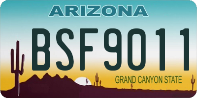 AZ license plate BSF9011