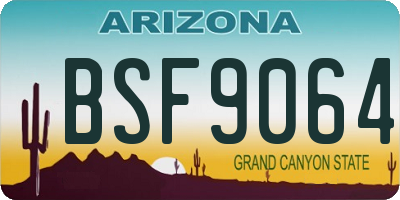 AZ license plate BSF9064