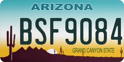 AZ license plate BSF9084