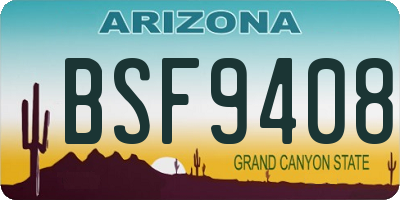 AZ license plate BSF9408