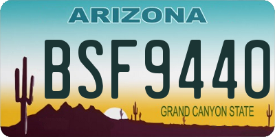 AZ license plate BSF9440