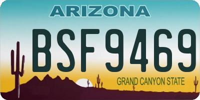AZ license plate BSF9469