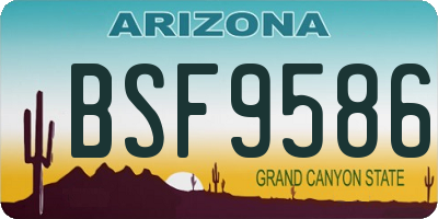 AZ license plate BSF9586