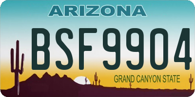 AZ license plate BSF9904