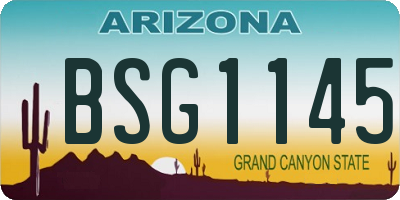 AZ license plate BSG1145