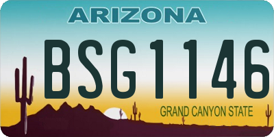 AZ license plate BSG1146